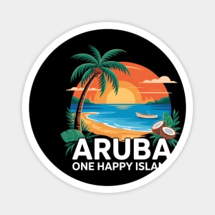 Aruba One Happy Island Souvenir Magnet